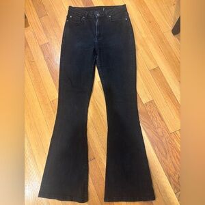 D&Co. Denim & Company Jeans Womens 28 X 30 Black Flare Leg Stretch jeans